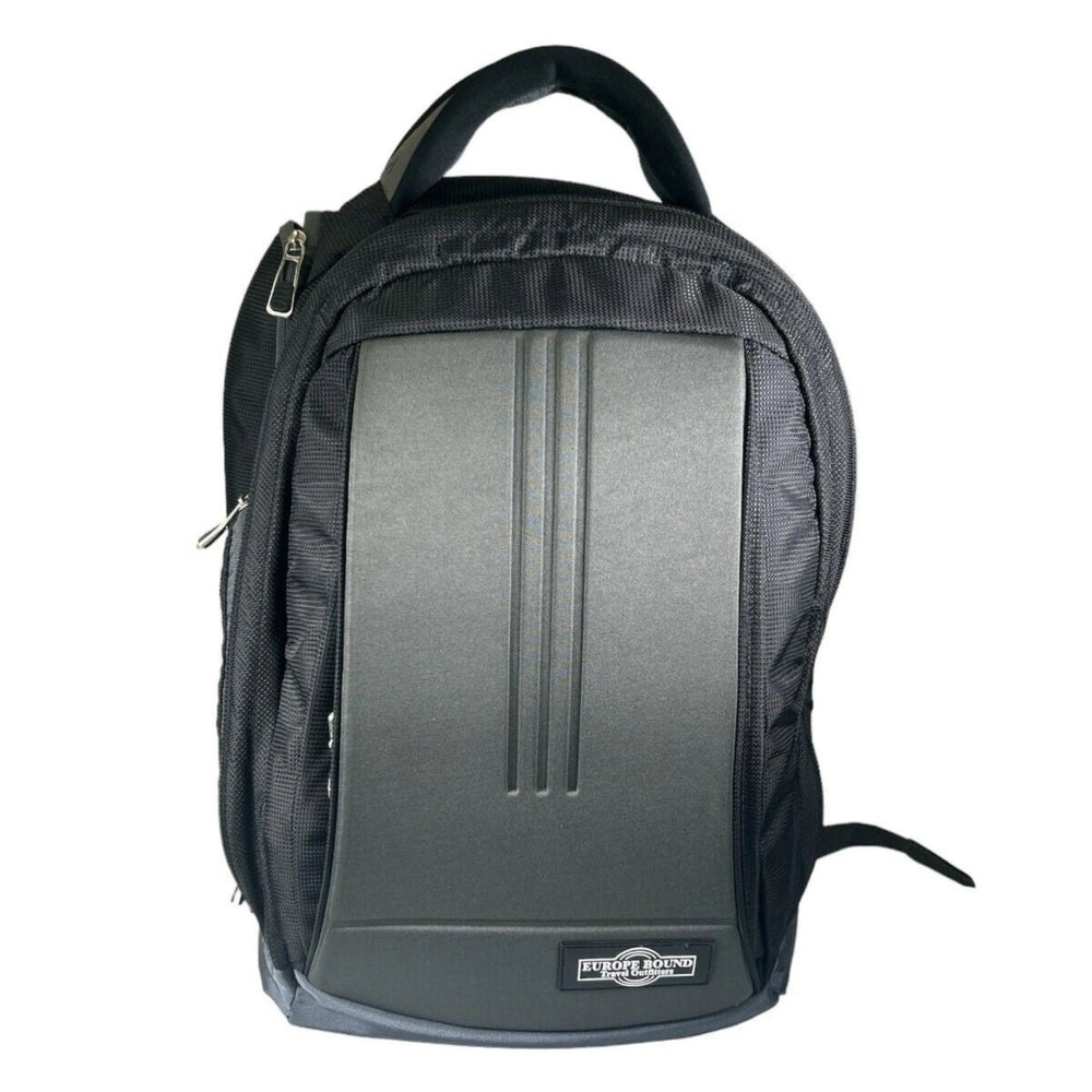 Europe Bound Exec-Tek Black & Grey Heavily Cushioned Laptop Backpack 25L