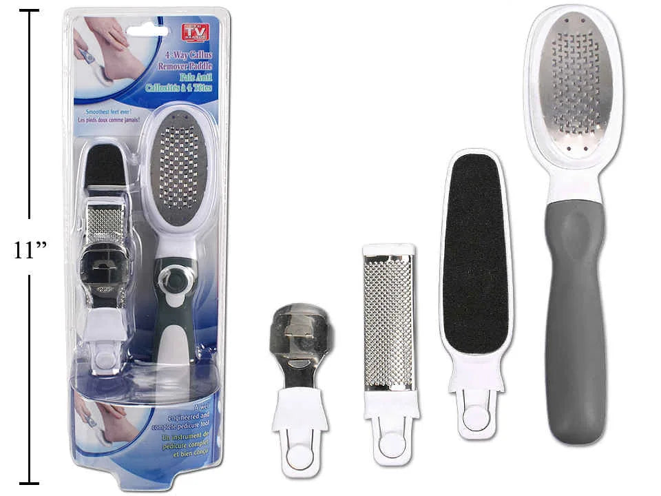 AS SEEN ON TV 4-Way Callus Remover Paddle - 82083 — Home Essentials Outlet
