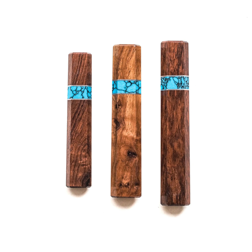 Rosewood & Turquoise Wa Handles — SHARP Knife Shop