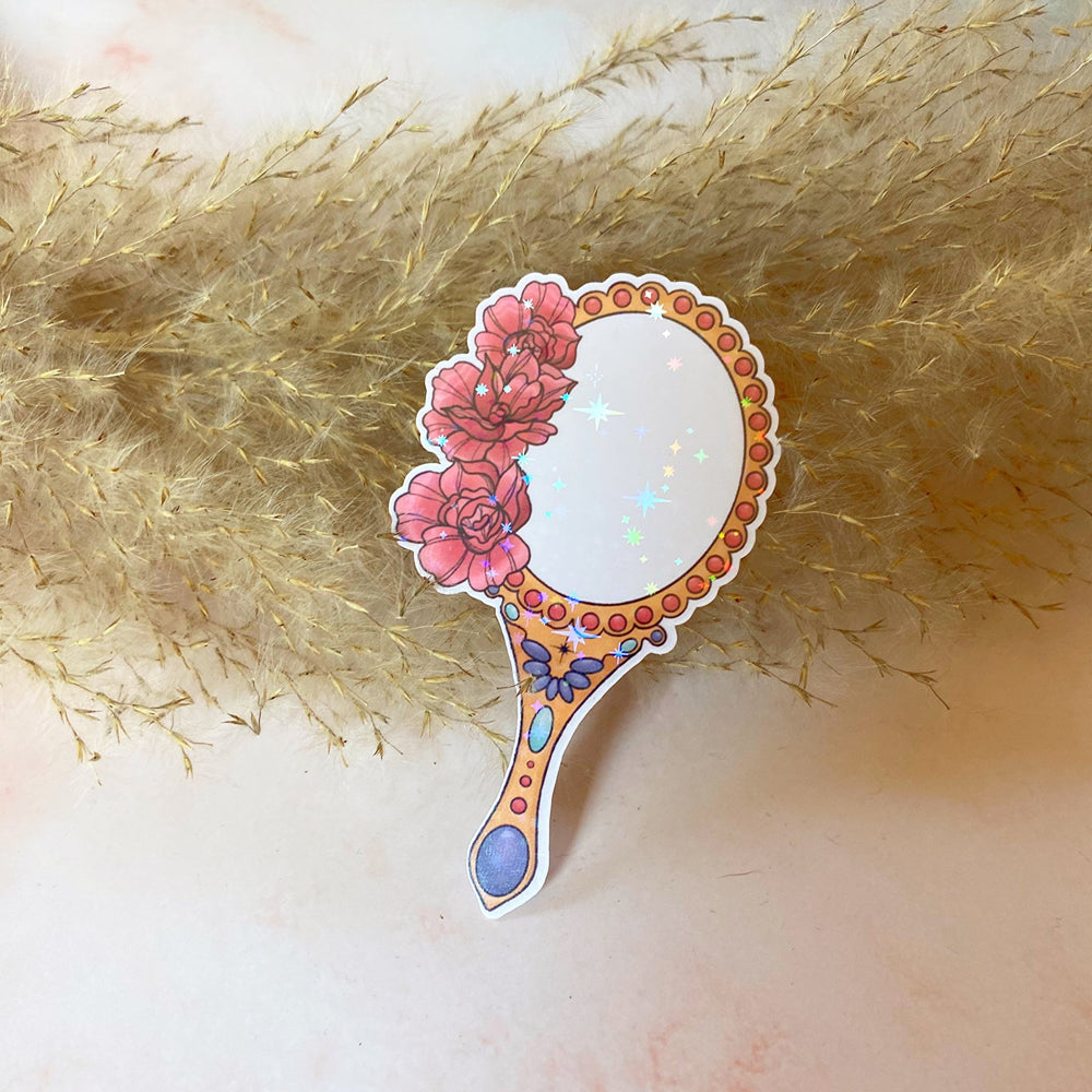 Vintage Mirror Sticker — Cheeky Peach Designs