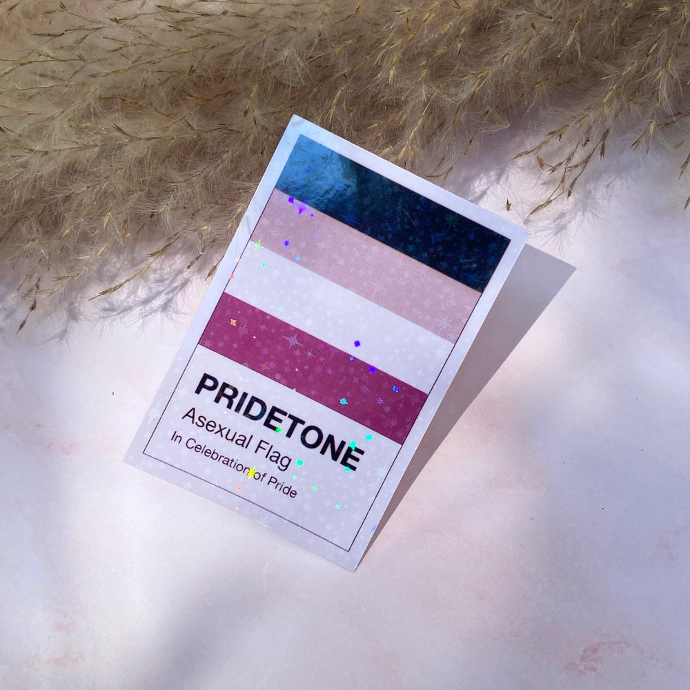 Pridetone Asexual Flag | Pride Sticker — Cheeky Peach Designs