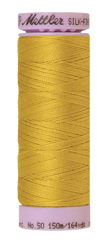 Mettler Silk-finish 50wt Solid Cotton Thread 164yd/150m Nugget Gold — Cottage Quilting Ltd.