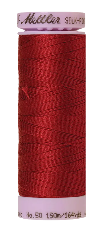 Mettler Silk-finish 50wt Solid Cotton Thread 164yd/150m Fire Engine — Cottage Quilting Ltd.