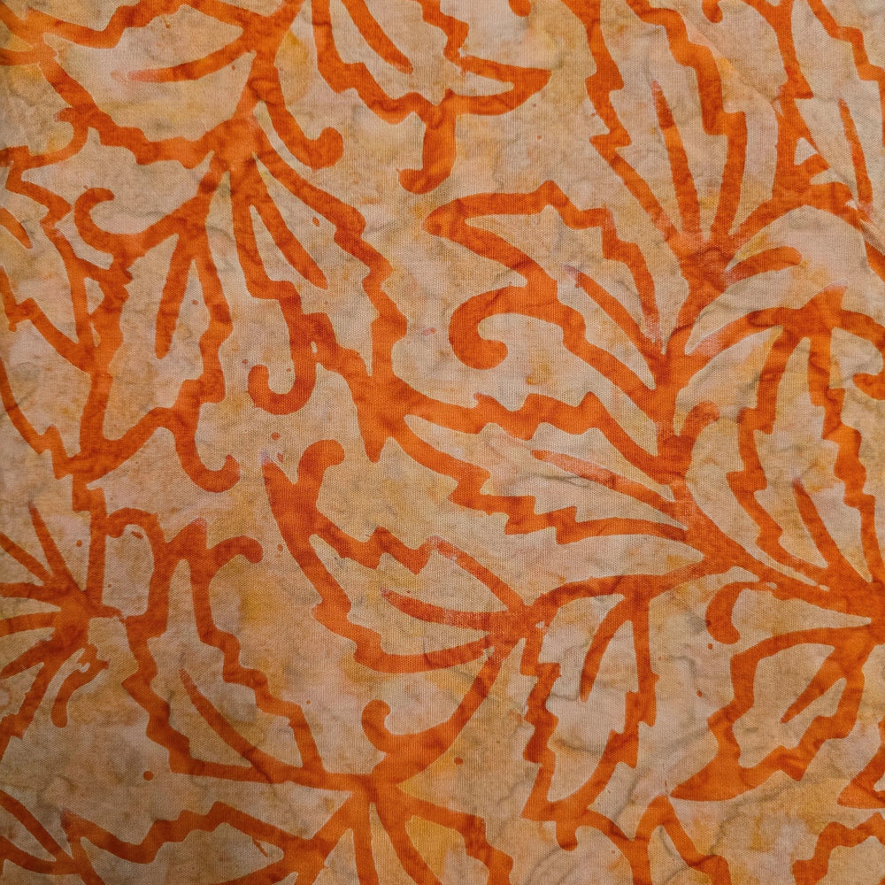 Batiks Bavarian- Orange Leaf - JH23A-L — Cottage Quilting Ltd.