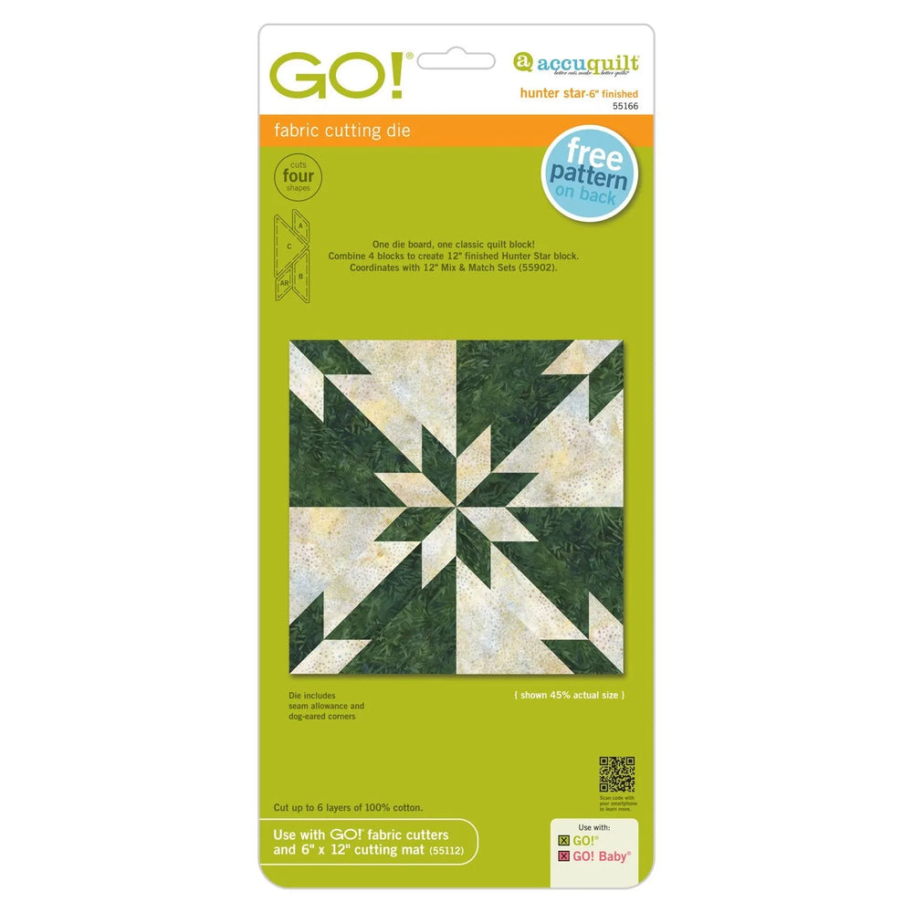 GO! Hunter' Star-6" Finished — Cottage Quilting Ltd.