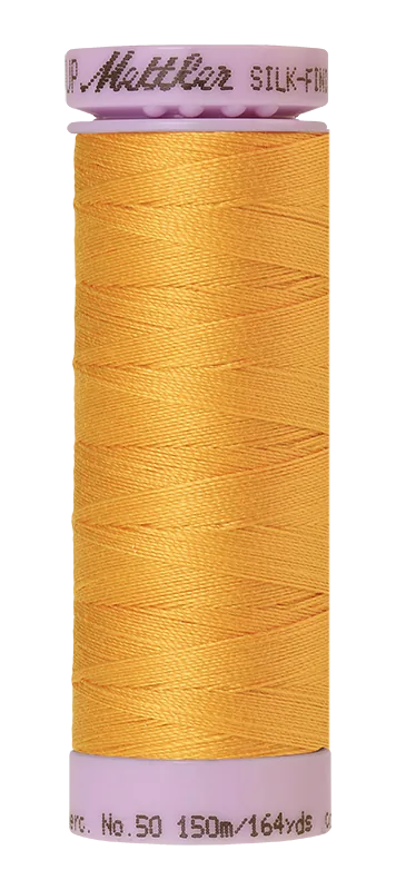 Mettler Silk-finish 50wt Solid Cotton Thread 164yd/150m Marigold — Cottage Quilting Ltd.