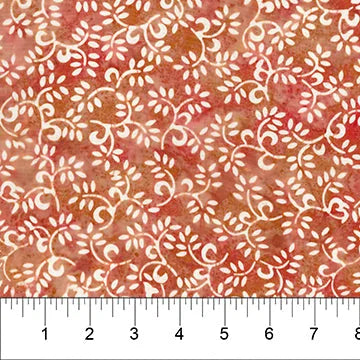 Banyan Batiks Watercolor Floral - Orange Vines - 80644-57 — Cottage Quilting Ltd.
