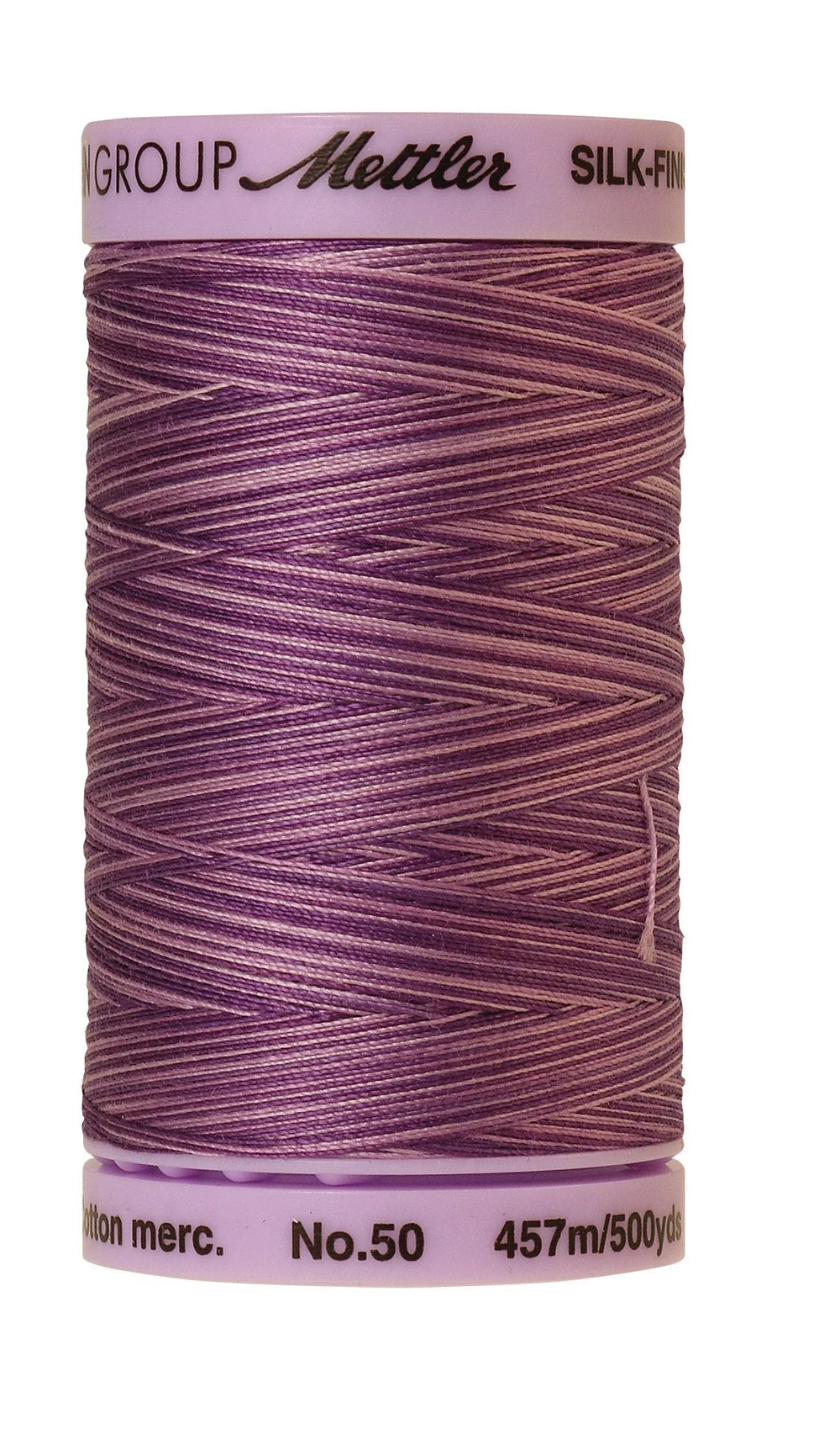 Mettler Silk-Finish 50wt Variegated Cotton Thread 500yd/457M Lilac Bouquet — Cottage Quilting Ltd.