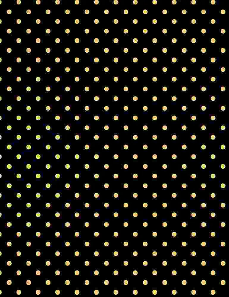 Basic Pin Dots - Black and Yellow Polka Dot — Cottage Quilting Ltd.
