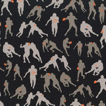Sports Life - Football Black - 19143-2 — Cottage Quilting Ltd.