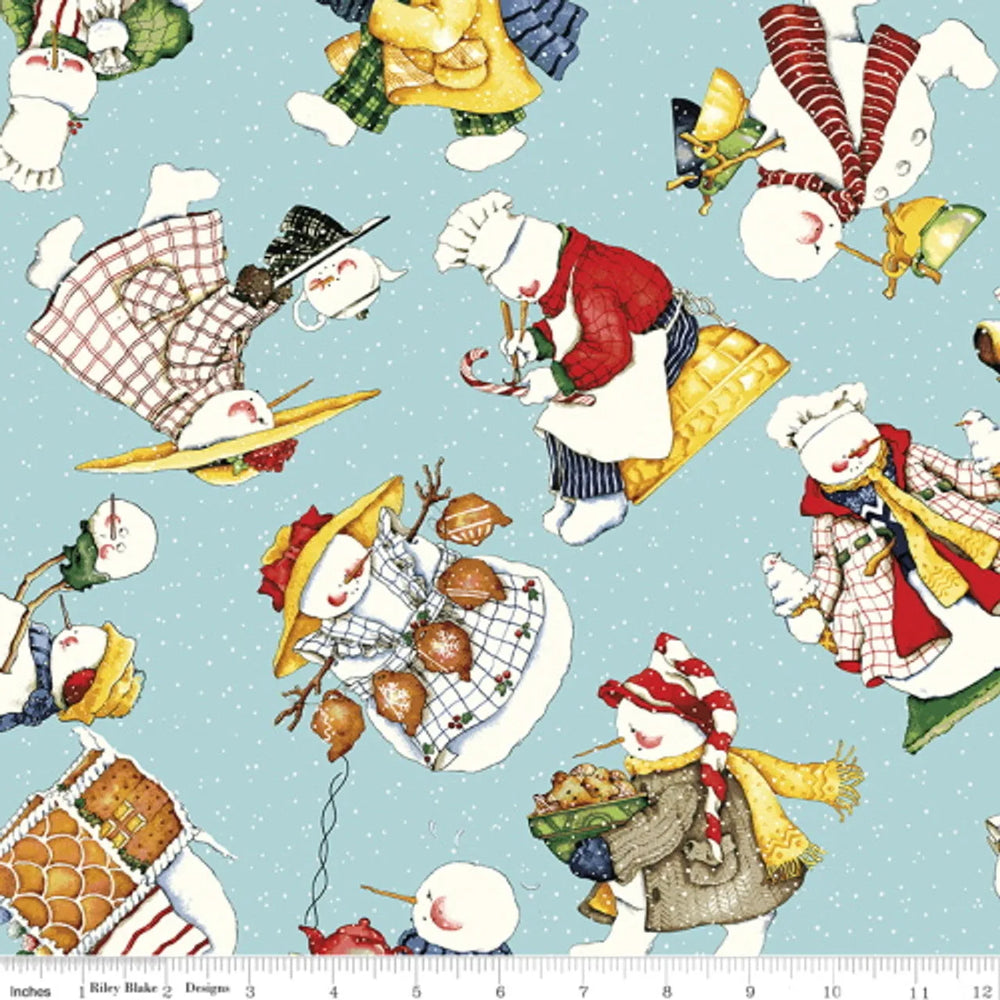 Snow Sweet by Janet Wecker Frisch - Blue Folk Toss — Cottage Quilting Ltd.