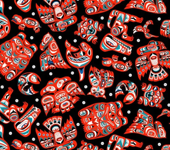Elizabeth's Studio - Native Spirit - Black/ Multi - 585-blackmulti — Cottage Quilting Ltd.