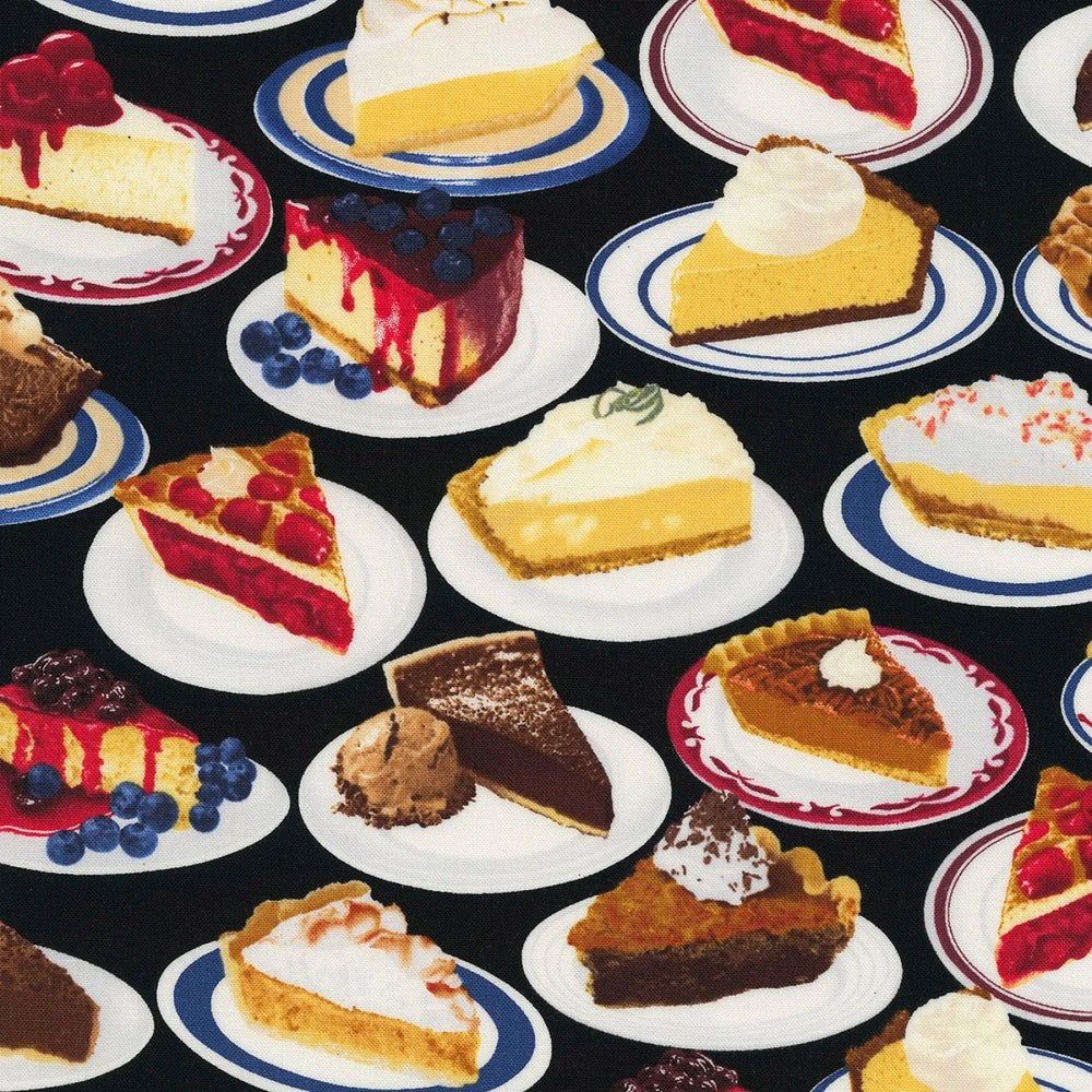 Timeless Treasures - Food - Pie - Food-C6999 Black — Cottage Quilting Ltd.