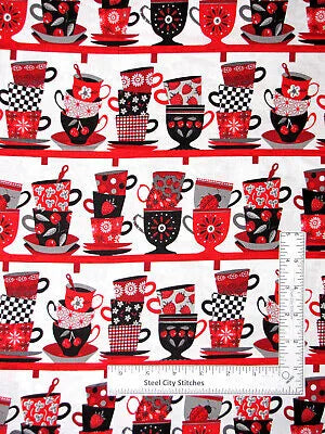 Let's Partea- Tea Cup Stacked Stripe — Cottage Quilting Ltd.