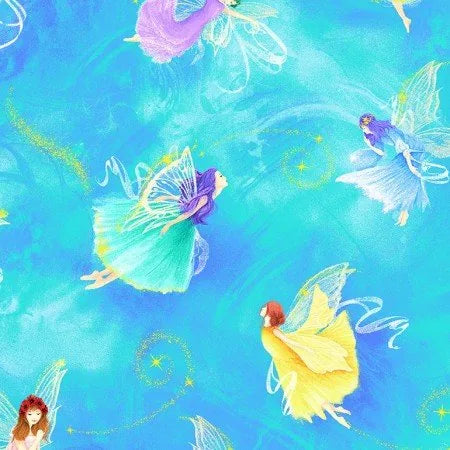 Fairy Fantasy by Chong A Hwang - Aqua Fairies — Cottage Quilting Ltd.