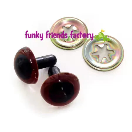 Funky Friends - Toy Eyes Crystal - 15mm Dk Brown — Cottage Quilting Ltd.