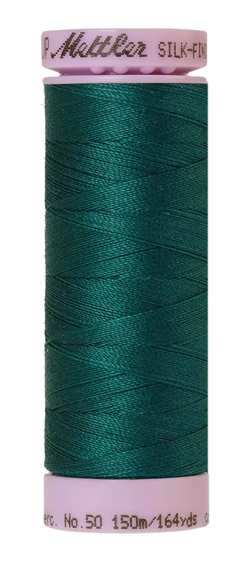 Mettler Silk-finish 50wt Solid Cotton Thread 164yd/150m Tidepool — Cottage Quilting Ltd.