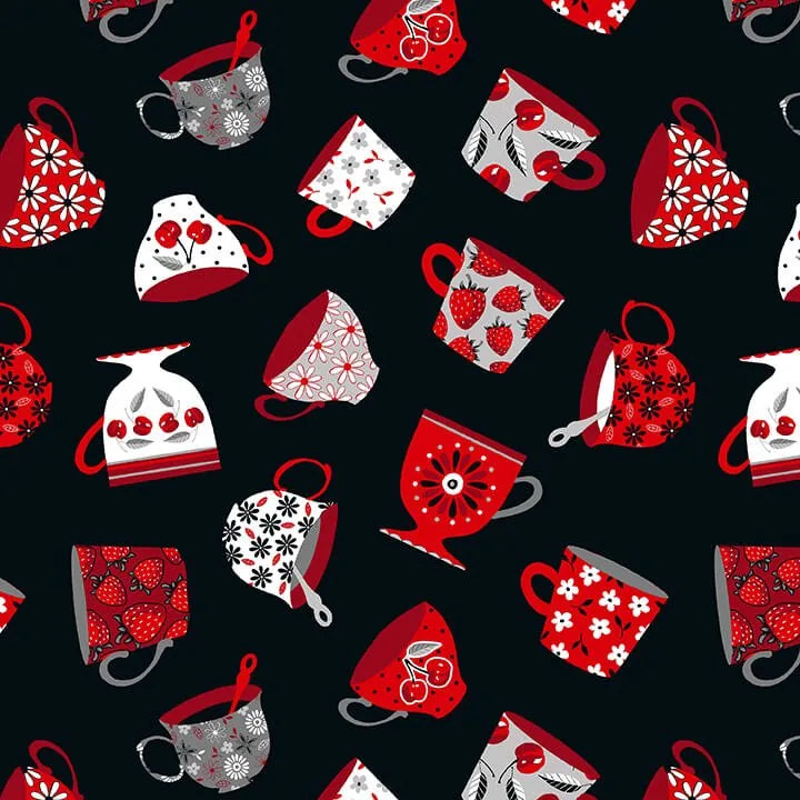 Let's Partea - Tasses à thé jetées - Noir