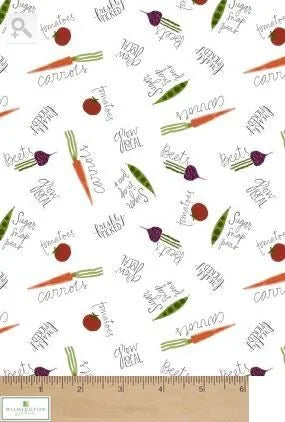 Wilmington Prints- Freshly Picked 54542-178 White Vegetables — Cottage Quilting Ltd.