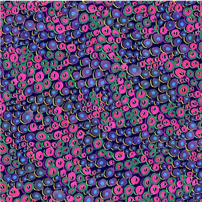 Oasis Fabrics - Night Bloom - Flower Dots - Black Fabric 59-5511 — Cottage Quilting Ltd.