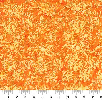 Banyan Batik - Flutter - Pumpkin Orange - 80723-58 — Cottage Quilting Ltd.