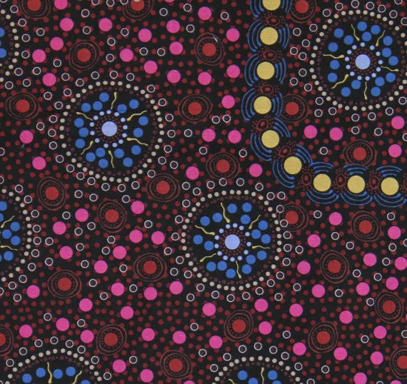 Letisha Doolan's- Dreamtime Flowers- DTFB-BLACK