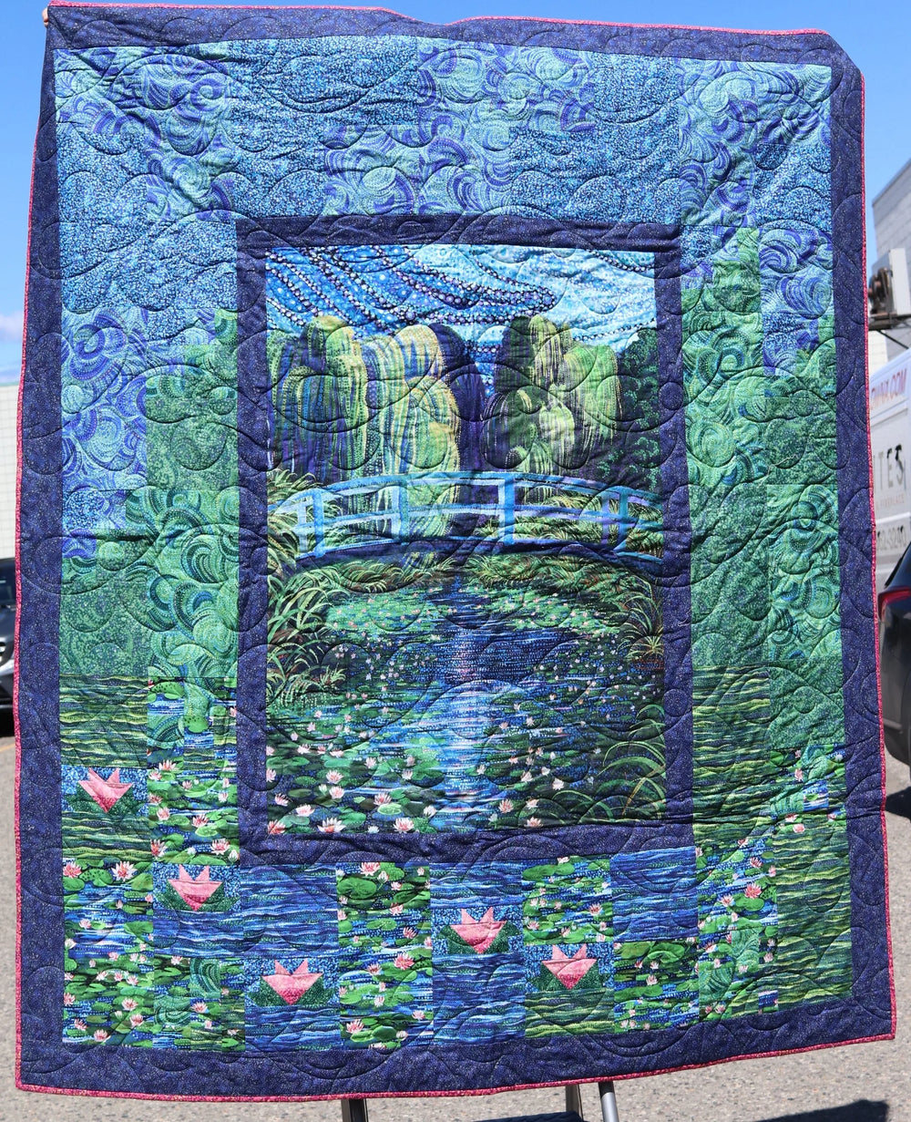 Store Sample- Twin Quilt- Pond Panel — Cottage Quilting Ltd.