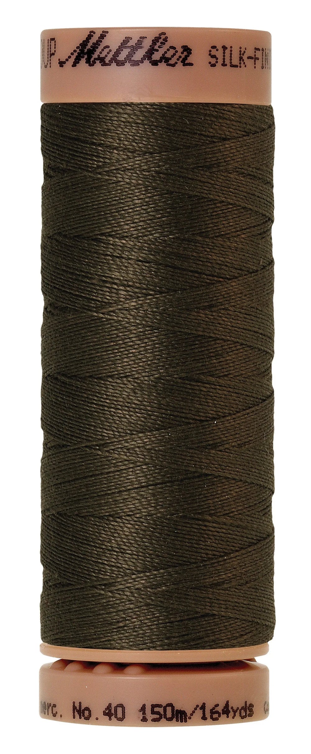 Mettler Silk-Finish 40wt Solid Cotton Thread 164yd/150M Olive — Cottage Quilting Ltd.