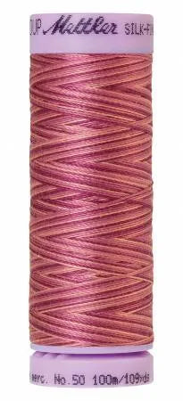 Mettler Silk-Finish 50wt Variegated Cotton Thread 109yd/100M Pink Flox — Cottage Quilting Ltd.