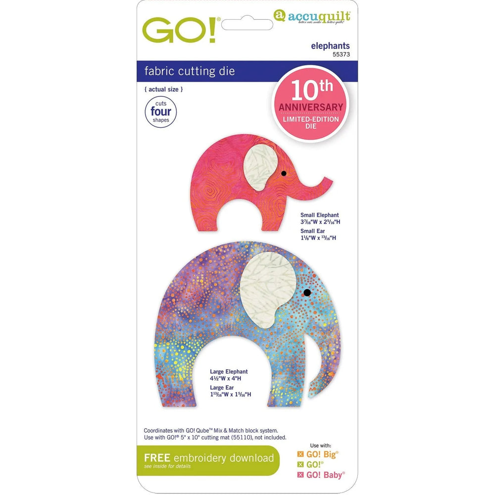 GO! Elephants — Cottage Quilting Ltd.
