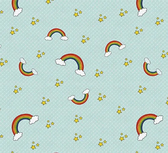 A Royal Fairytale- Rainbow Toss- Mint by Paintbrush Studio Fabric