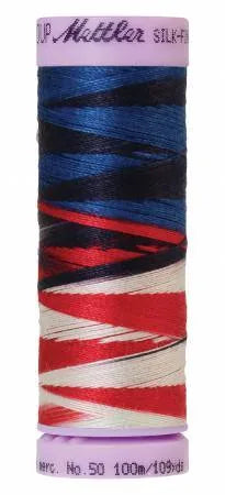 Mettler Silk-Finish 50wt Variegated Cotton Thread 109yd/100M Patriotic — Cottage Quilting Ltd.