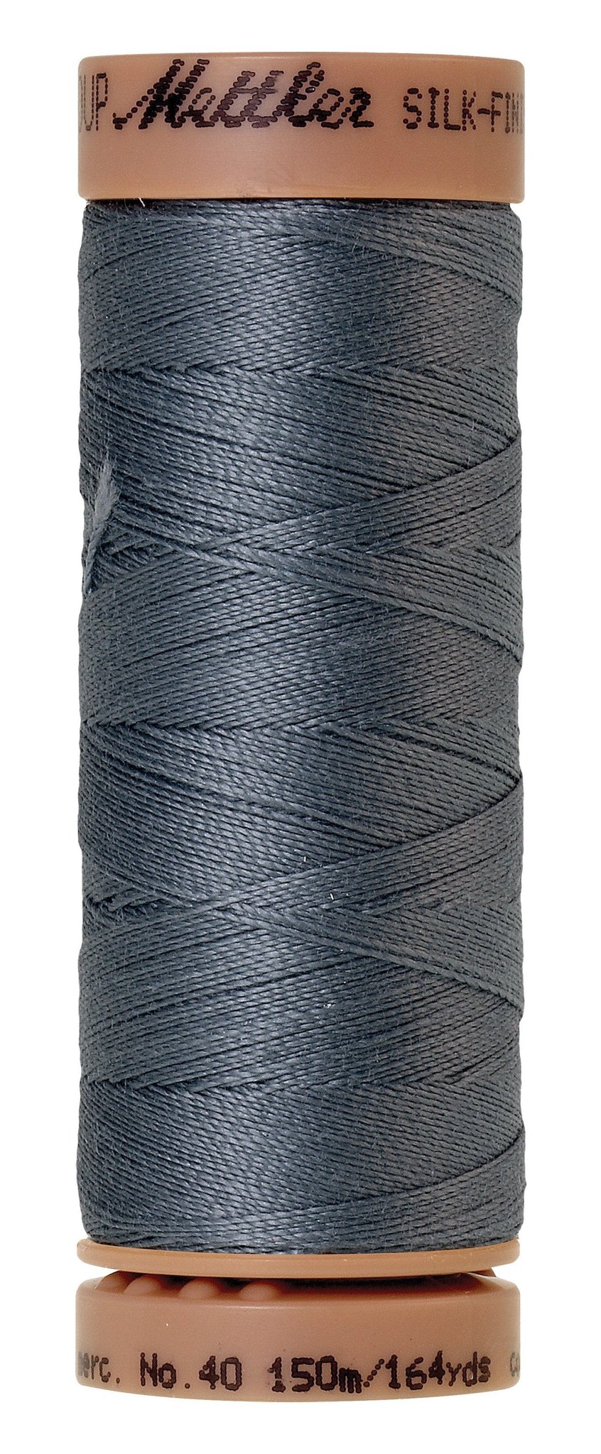 Mettler Silk-Finish 40wt Solid Cotton Thread 164yd/150M Flint Stone