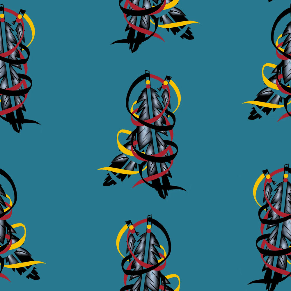Linda Lavellee - Plumes et Ours - Plumes Turquoise CNC-0001