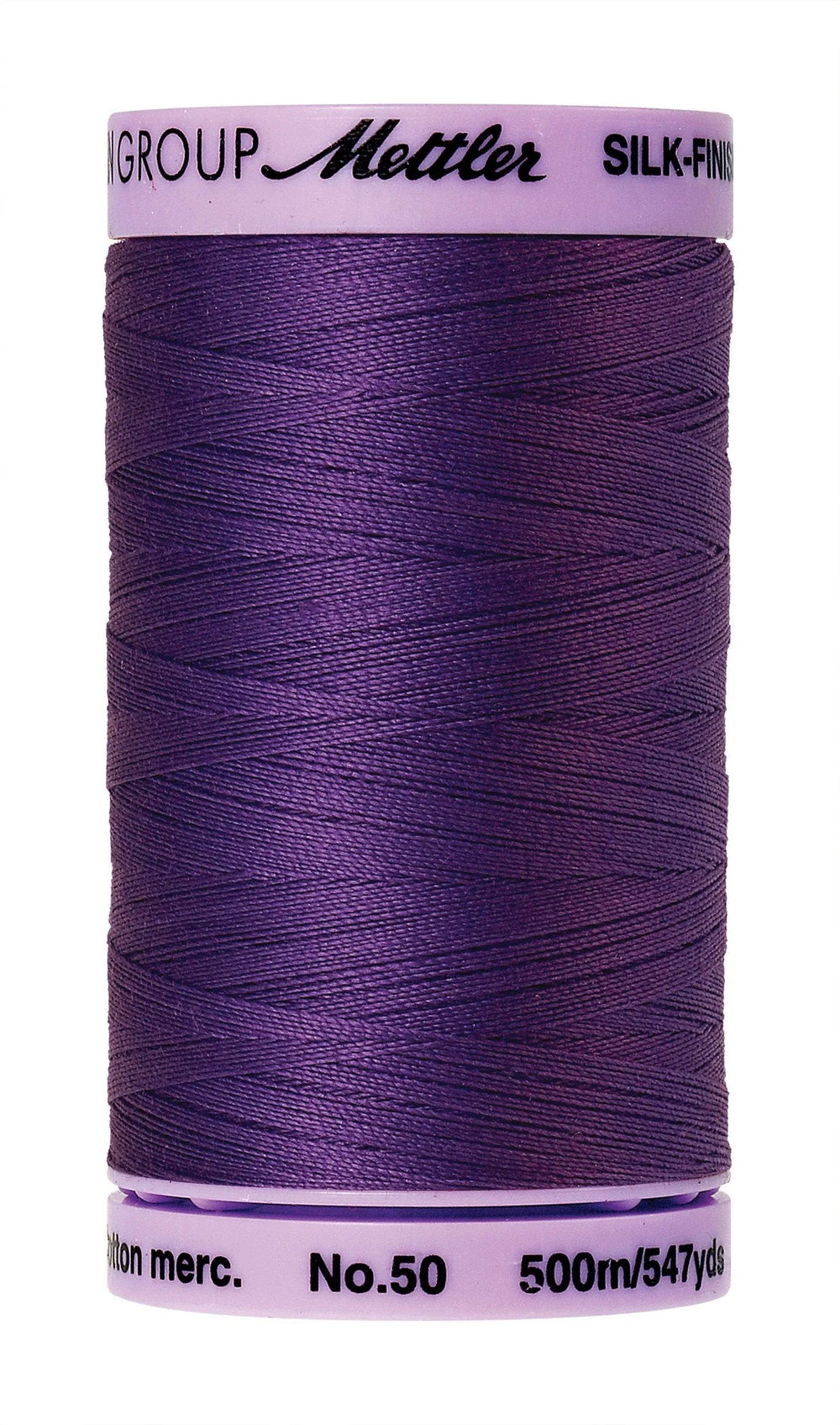 Mettler Silk-Finish 50wt Solid Cotton Thread 547yd/500M Iris Blue