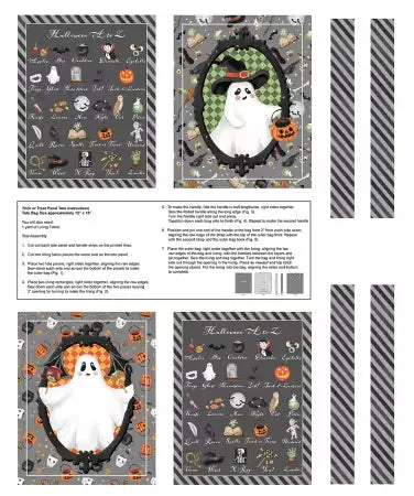Beth Reed - Paranormal Parade - Gray Treat Bags Panel - 8329PS-90
