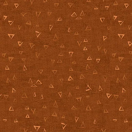 Stof - Basically - 4512-845 - Cognac Floating Triangles