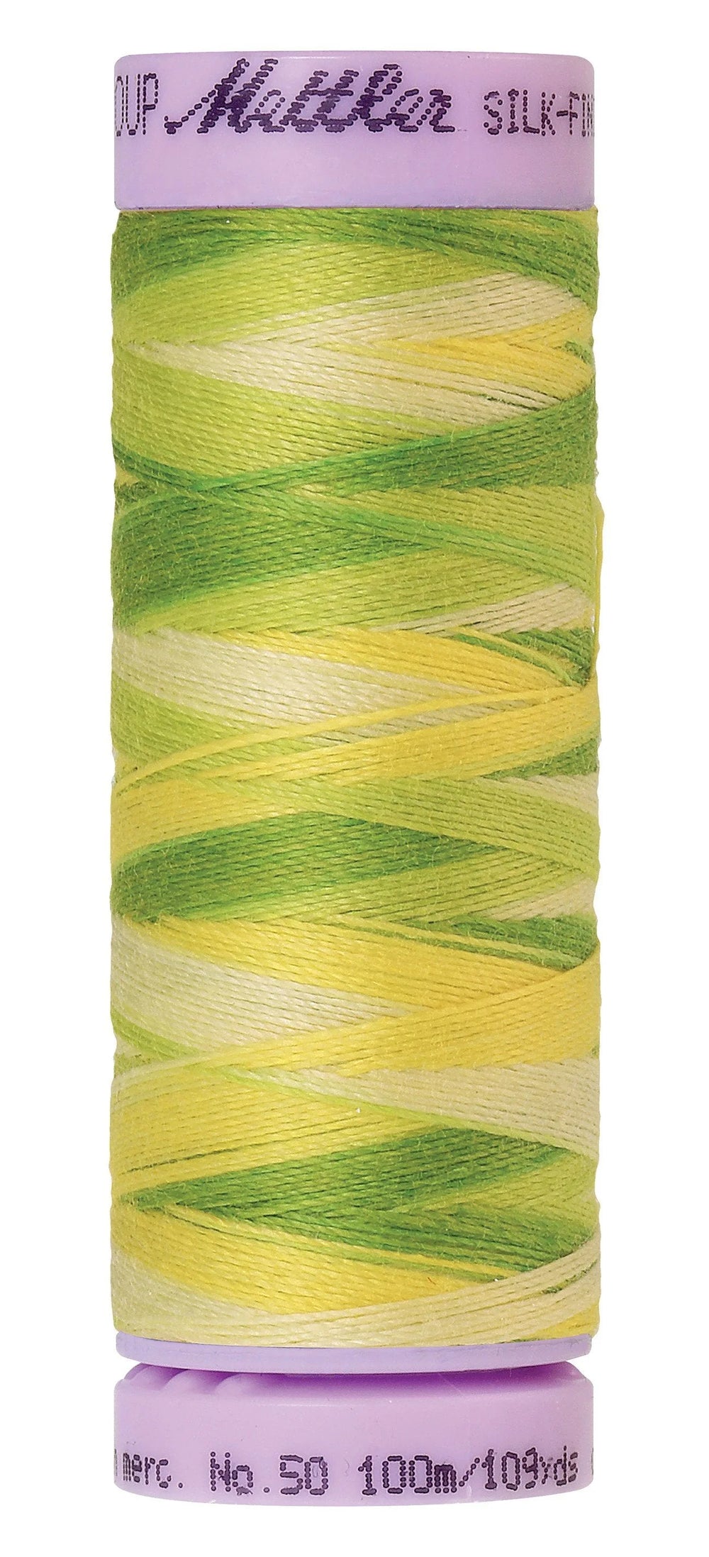 Fil de coton Mettler Silk-Finish 50wt Variegated 109 vg/100 m Tourbillon d'agrumes