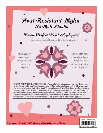 Feuille de gabarit en mylar résistant à la chaleur