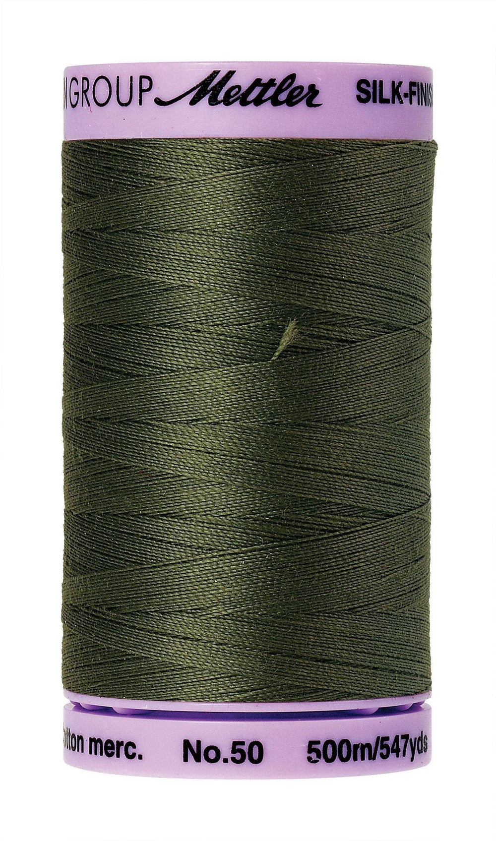 Mettler Silk-Finish 50wt Solid Cotton Thread 547yd/500M Burnt Olive