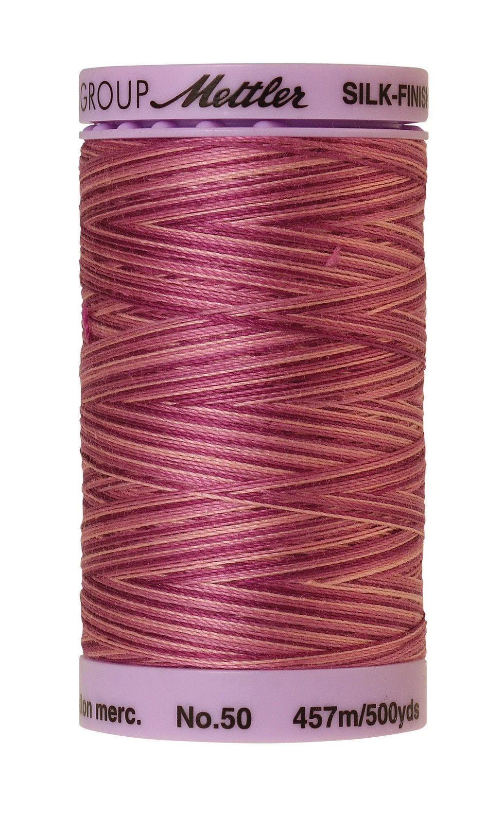 Fil de coton Mettler Silk-Finish 50wt Variegated 500 verges/457 m Rose Flox