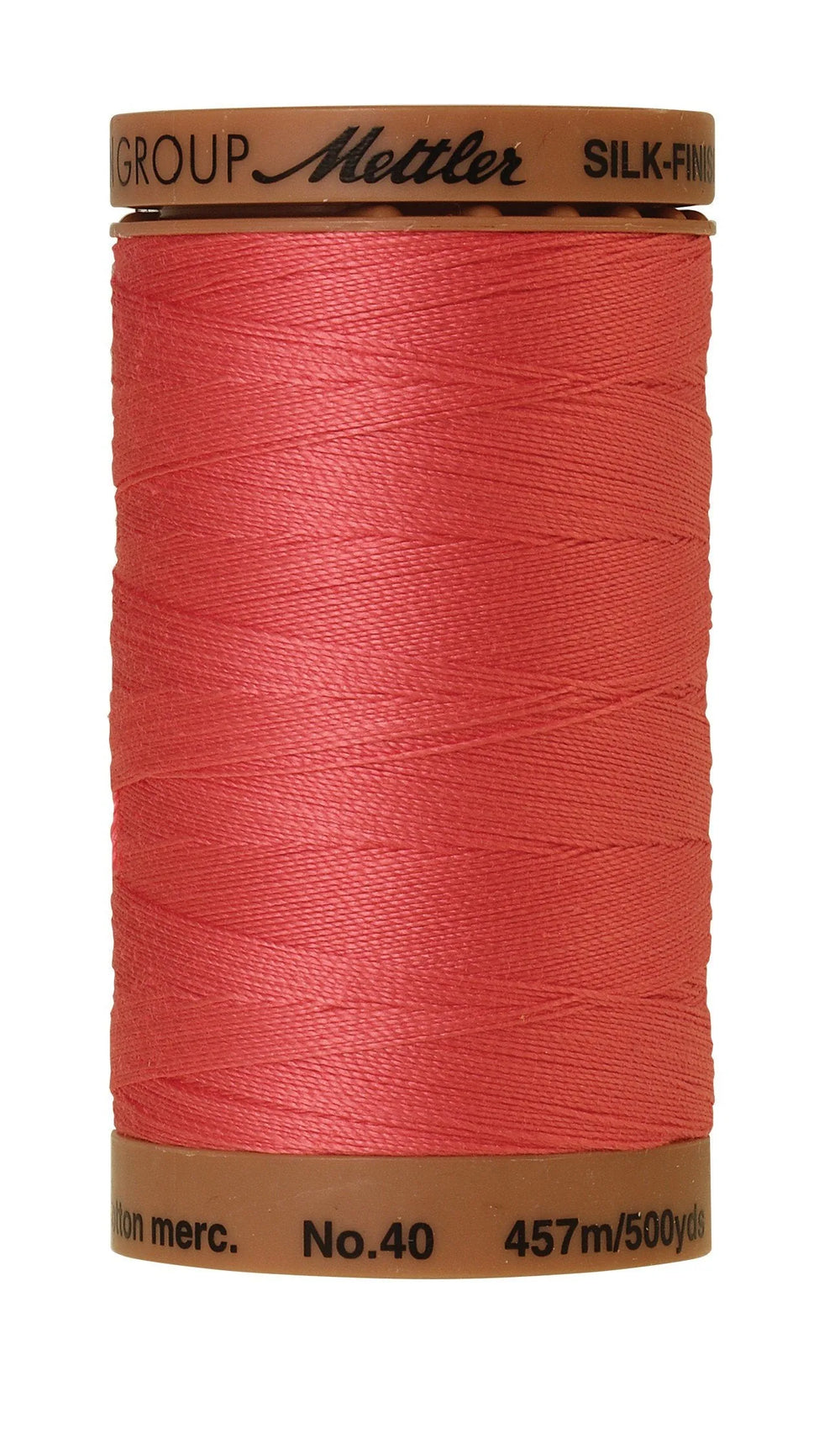 Fil de coton uni Mettler Silk-Finish 40wt 500 verges/457 m Persimmon