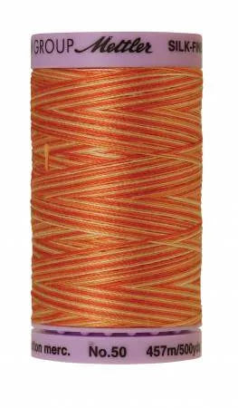Fil de coton Mettler Silk-Finish 50wt Ombré Rouille 500 vg/457 m