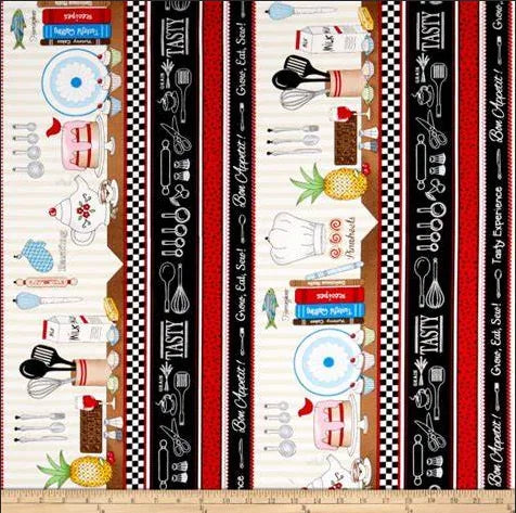 Timeless Treasure- Taste The Experience- Border Print- C6794