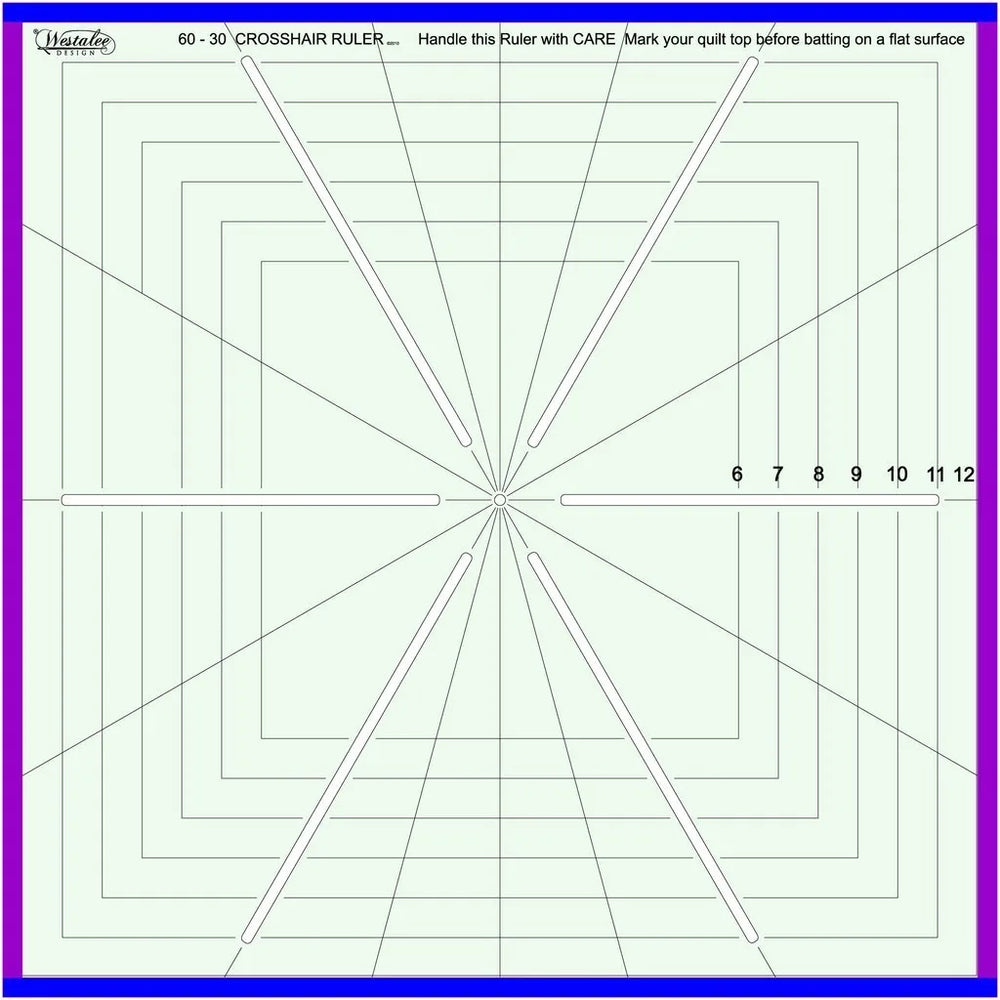 Westalee by Sew Steady 8 Point Crosshair Square Ruler