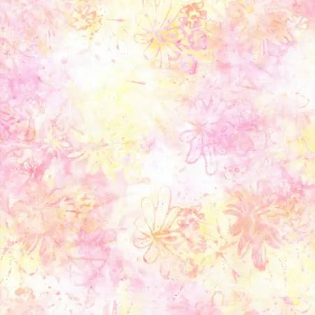 Trésors intemporels Tonga Batik - Fleurs tropicales éclaboussées d'opale - B8749-OPAL