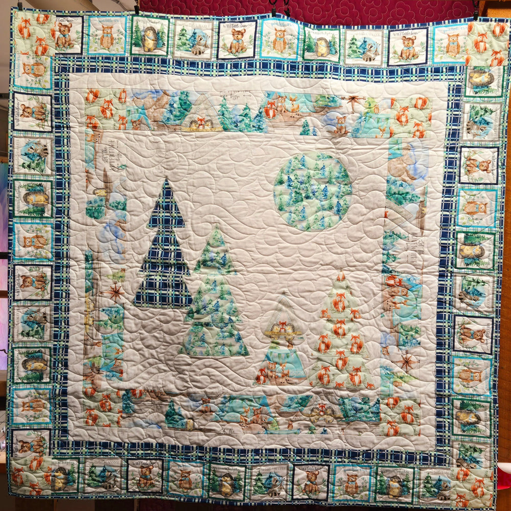 Échantillon en magasin - Quilt pour bébé - Amis de la forêt