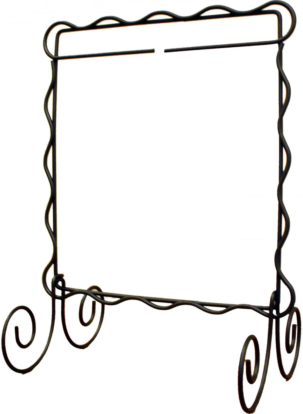 Support de table simple festonné de 6 po x 6 po - Charbon