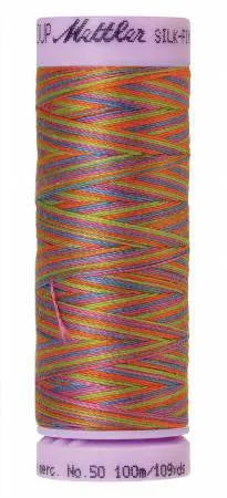 Fil de coton Mettler Silk-Finish 50wt Varié Couleurs Vives Préppy 109 vg/100 m
