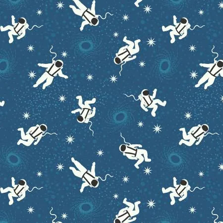 Lewis & Irene - Space Glow - Glow Astronauts on Blue